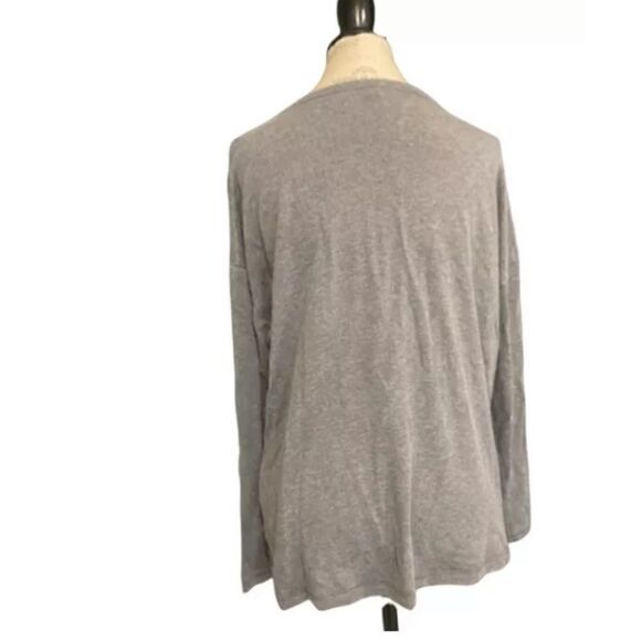 Eileen Fisher Woman’s Tencel Organic Cotton Oversized Gray Sweatshirt SP - Picture 3 of 7